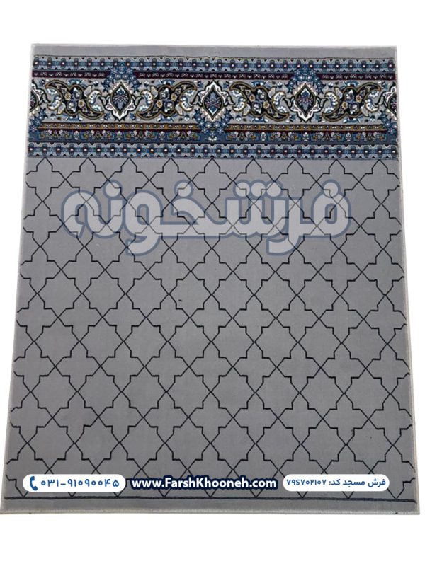 فرش تشریفات سجاده ای طرح شمسه رنگ فیلی کد 702107
