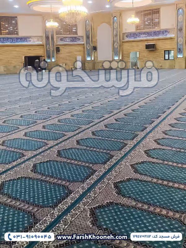فرش سجاده ای طرح بدیع رنگ آبی کد 702112