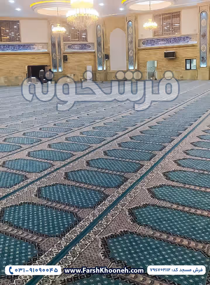 فرش سجاده ای طرح بدیع رنگ آبی کد 702112