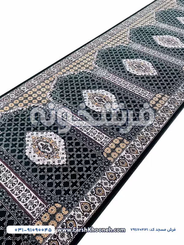 فرش سجاده ای طرح ربیع رنگ سبز کد 702121