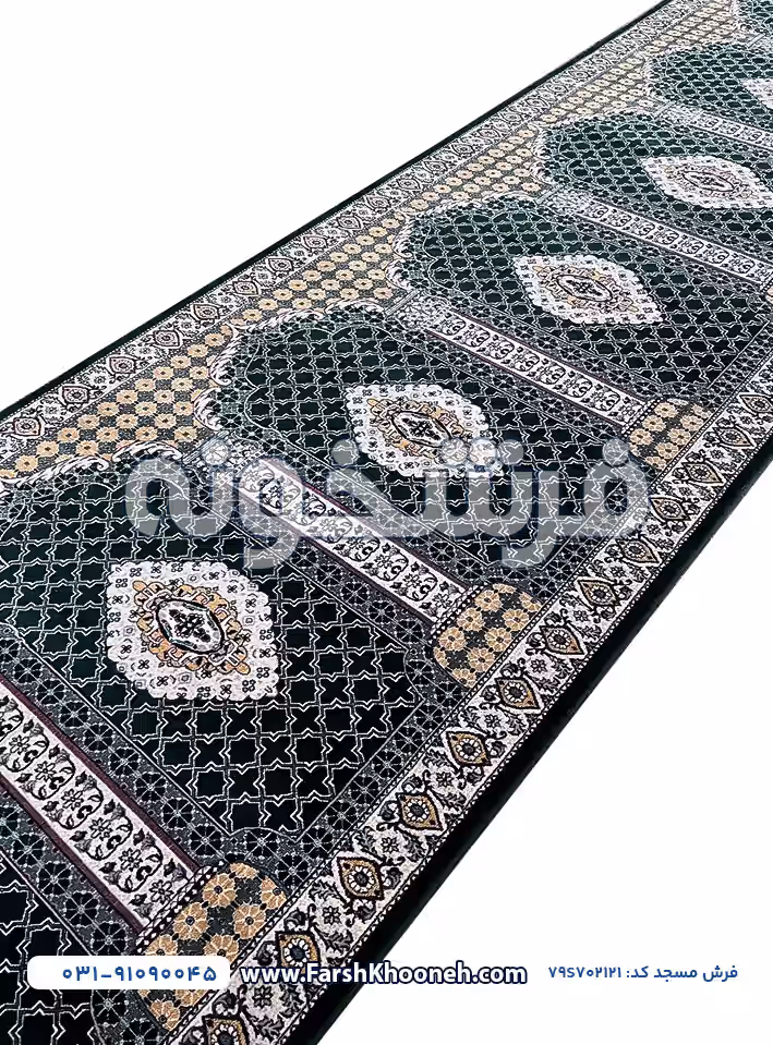 فرش سجاده ای طرح ربیع رنگ سبز کد 702121