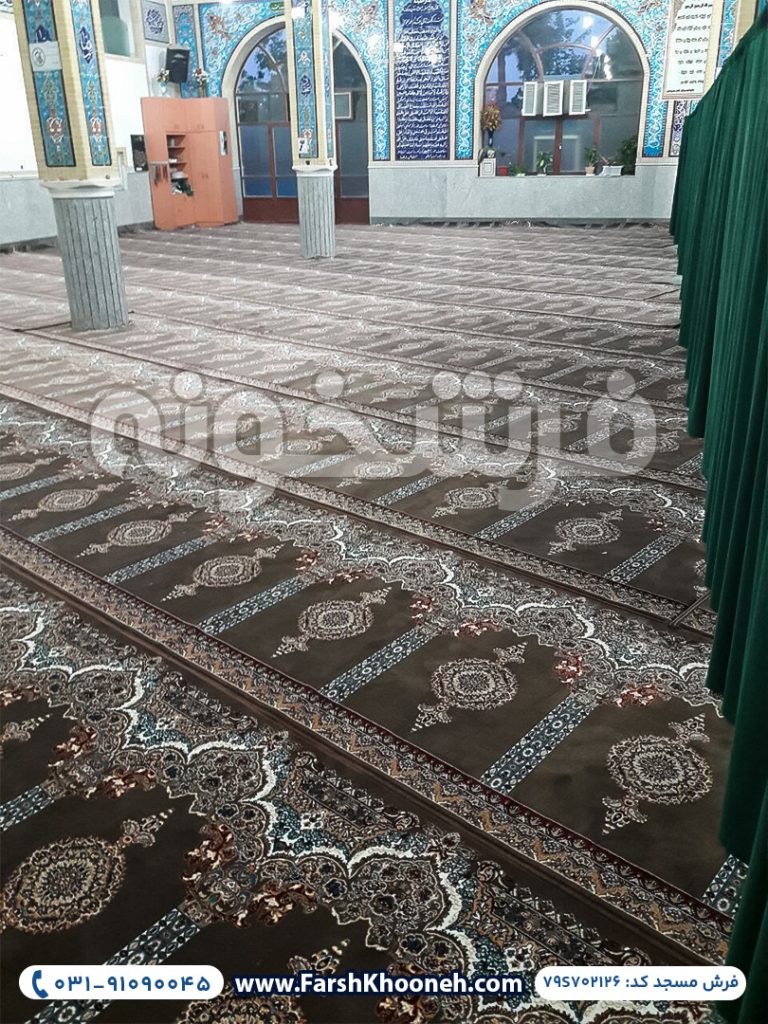 فرش سجاده ای طرح ماهور رنگ گردویی کد 2126