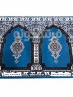 فرش سجاده ای طرح محرابی رنگ آبی 700 شانه کد 702128 - Image 2