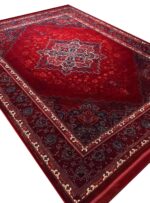 گبه ماشینی طرح هریس رنگ لاکی گل برجسته 1200 شانه کد 8016