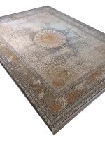 فرش ابریشم وینتیج طرح جورجینیا 1500 شانه کد 2552