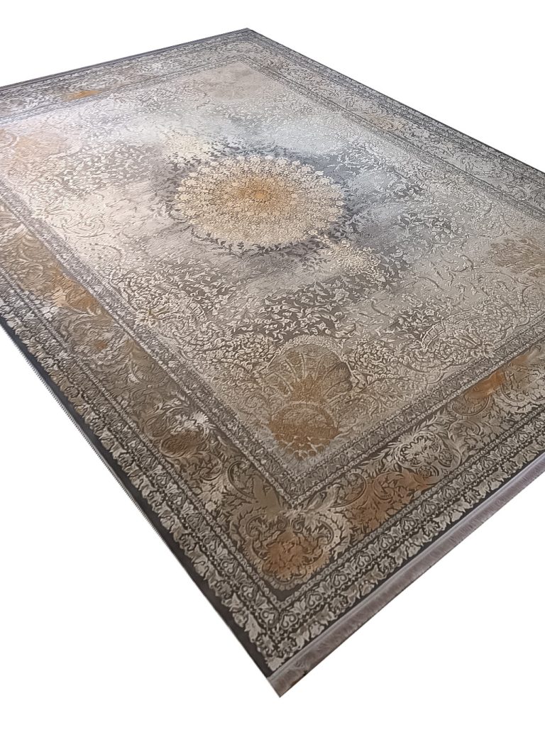 فرش ابریشم وینتیج طرح جورجینیا 1500 شانه کد 2552