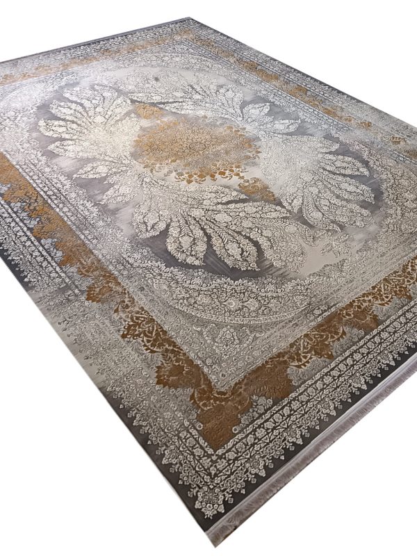 فرش ابریشم وینتیج طرح ملکه 1500 شانه کد 2555