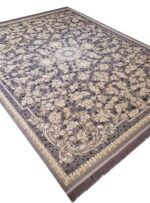 فرش افشان طرح راما رنگ فیلی تیره 1200 شانه برجسته طلاکوب کد 4202