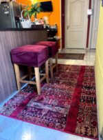 فرش کناره بلوچی طرح درختی رنگ لاکی 700 شانه 2100 کد 78007 - Image 10