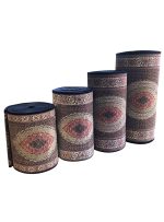 فرش کناره طرح ریز ماهی سرمه ای 700 شانه تراکم 2100 کد 7845 - فرشخونه
