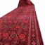 فرش راهرو ترکمن طرح گنبدی رنگ لاکی 700 شانه کد 80600