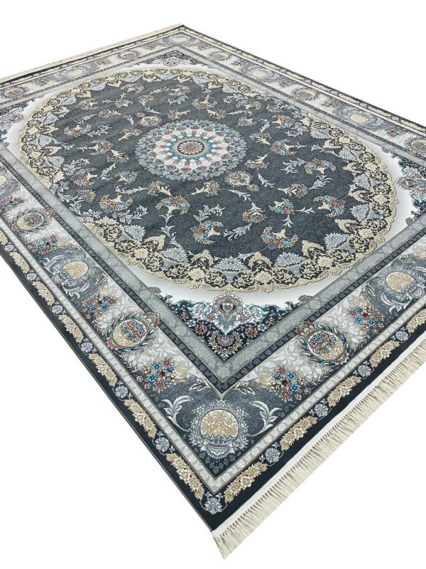 فرش طرح میراث 700 شانه تراکم 2550 رنگ دودی کد 95F7105900 - فرشخونه