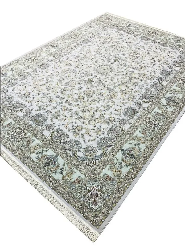 فرش افشان طرح ویدا رنگ نقره ای 1700 شانه 5100 کد 8101717 - فرشخونه