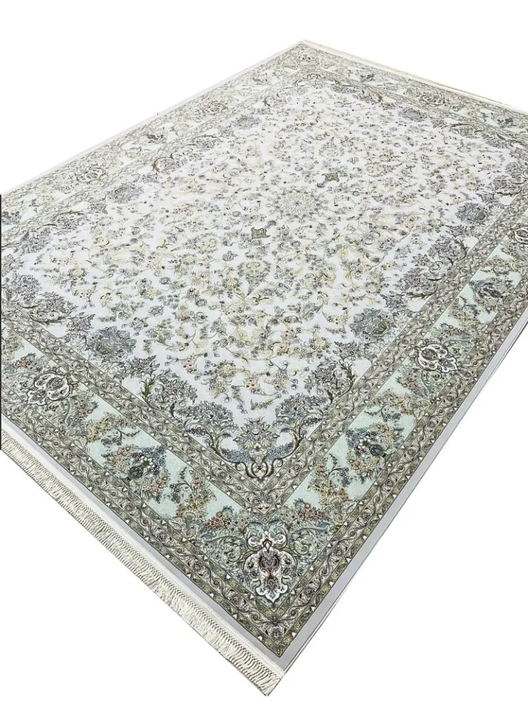 فرش افشان طرح ویدا رنگ نقره ای 1700 شانه 5100 کد 8101717 - فرشخونه