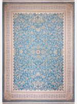 فرش افشان سپهر گل ریز برجسته 1200 شانه کد 2101074 آبی