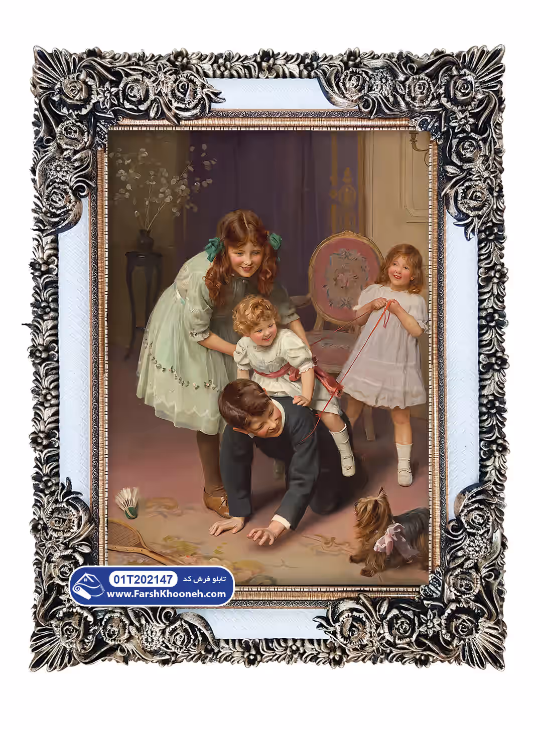 portrait-carpet-01T202147-farshkhooneh8_result تابلو فرش فرانسوی طرح بچه های بازیگوش کد 2147